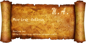 Moring Adina névjegykártya